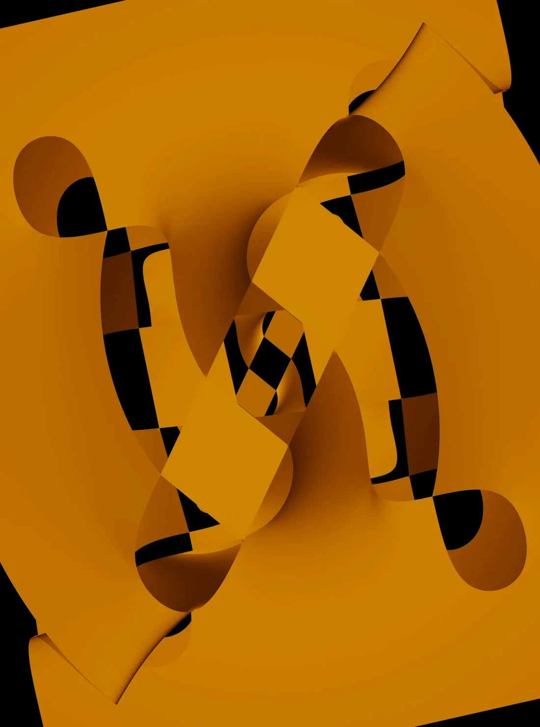 a yellow and black logo