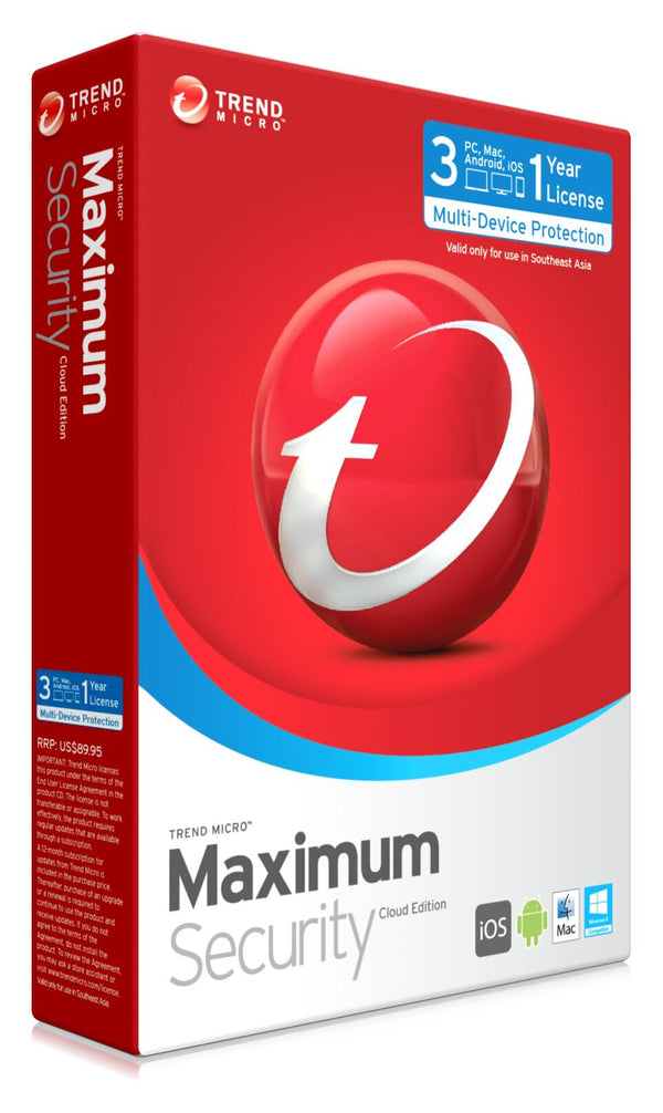 Trend Micro Maximum Security (1 Year / 3 Devices)